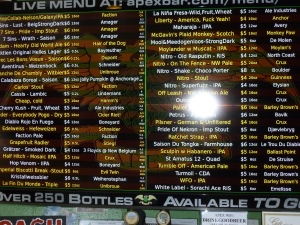 Over 50 beers on tap.